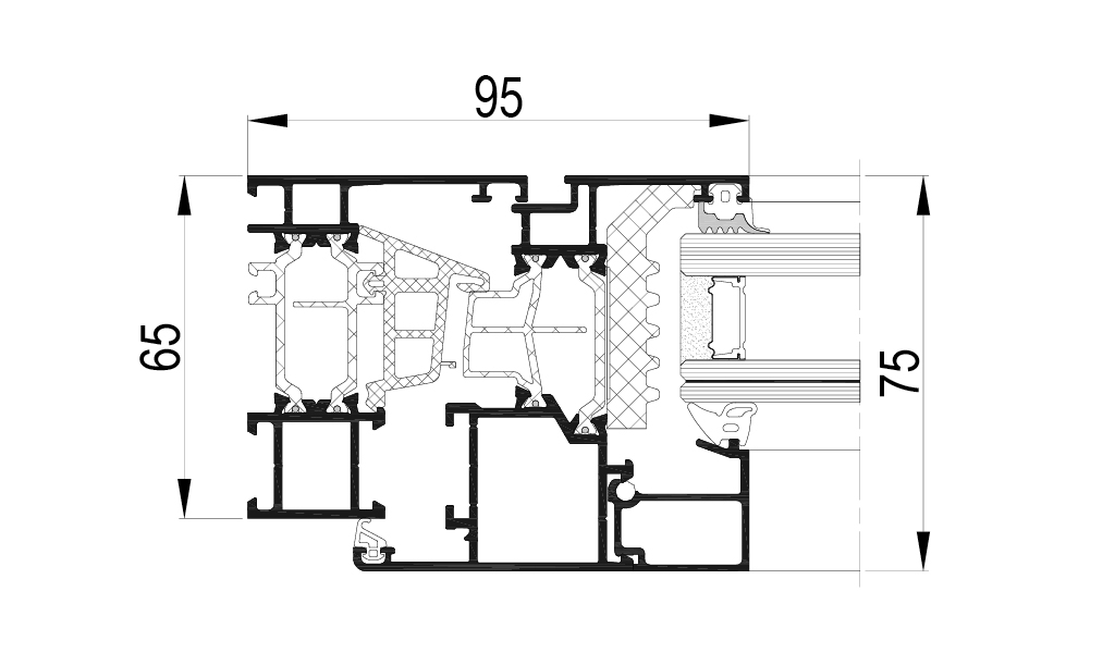 Ficha técnica NC 65 HES NA WS Plano | Abertura interna