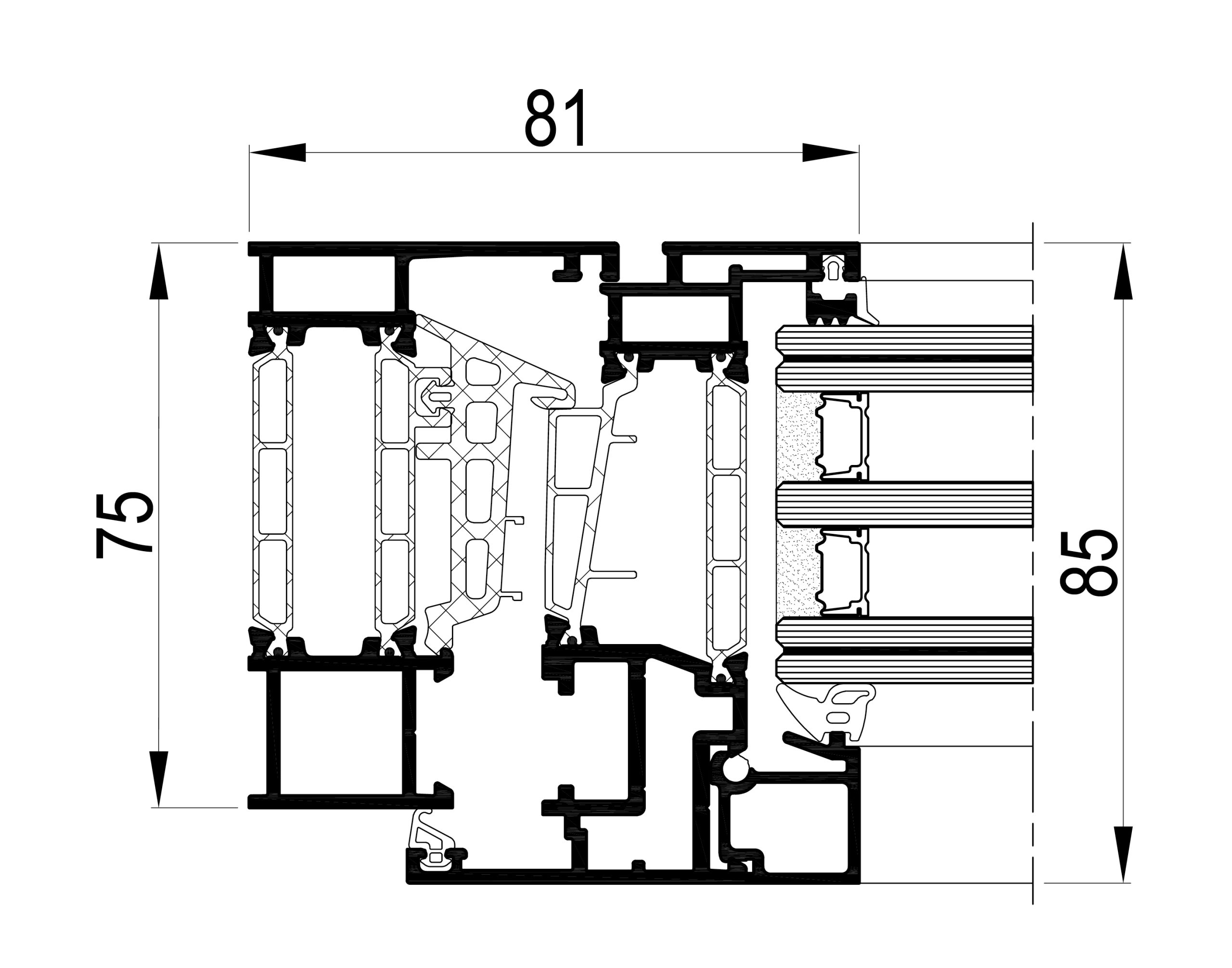 Technisches Datenblatt NC 75 HES SLIM P16 Flach
